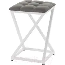 Табурет AMC Comfort 8К6.5 (кожзам графит/белый)