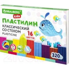 Пластилин Brauberg Kids / 106508 (16цв)