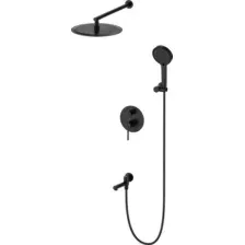 Душевая система со смесителем Oliveeka OL-939017-MB (черный матовый)