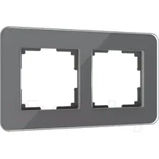 Рамка для выключателей и розеток Werkel Elite W0022440 (графит/стекло)