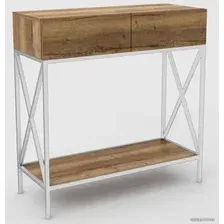Консольный стол Hype Mebel Лесс 100x40 (белый/дуб галифакс олово)