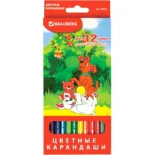 Набор цветных карандашей Brauberg My Lovely Dogs / 180531 (12шт)