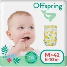 Подгузники детские Offspring M 6-10кг Ананасы / OF01M42PHP (42шт)