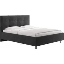 Кровать Сонум Caprice 180x200 (микровелюр серый)
