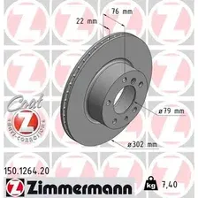 Тормозной диск ZIMMERMANN 150.1264.20 вентилируемый , передняя ось