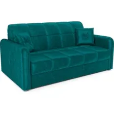 Диван Mebel-Ars Аккордеон Свег НПБ 155x200 (бархат сине-зеленый Star Velvet 43 Black Green)