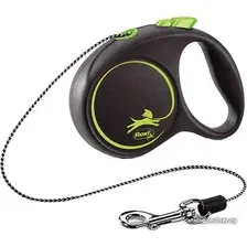 Поводок-рулетка Flexi Black Design XS Cord 3 m (салатовый)