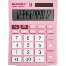 Калькулятор Brauberg Ultra Pastel-12-PK / 250503 (розовый)