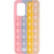 Чехол-накладка Case Pop It для Galaxy A52 (розовый/серый)