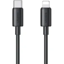 Кабель Usams SJ712 USB Type-C - Lightning (1 м, черный)