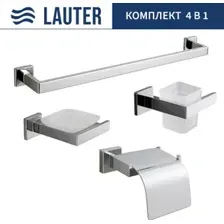Набор аксессуаров для ванной Lauter 21SH71061 + 21SH71051 + 21SH71101 + 21SH71011 (Chrome, 4 предмета)