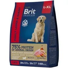 Сухой корм для собак Брит Premium Dog Adult Large and Giant с курицей / 5049998 (3кг)