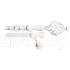 Карниз для штор Lm Decor Вираж 098 2р гладкий 25/19мм (белое глянец, 3м)