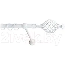 Карниз для штор Lm Decor Вираж 098 1р гладкий (белое золото, 4м)