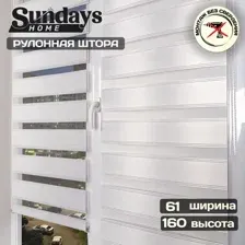 Рулонные шторы Sundays Home Лайнс 61х160 (белый)