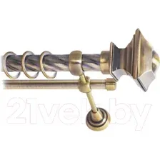 Карниз для штор Lm Decor Верди 030 2р витой 25/16мм (антик, 3м)