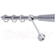 Карниз для штор Lm Decor Византия 066 1р гладкий 25мм (хром, 4м)