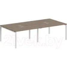 Комплект письменных столов Norden 240x143.8x75 / SG.254.OD.44.WH (белый/дуб темный)