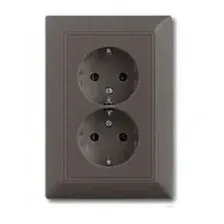 Розетка ABB Basic 55 2014-0-1477 (шато-черный)