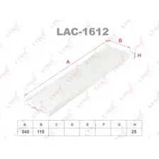 Салонный фильтр LYNXAUTO LAC-1612 VW Sharan 97-10>, FORD Galaxy 95-06