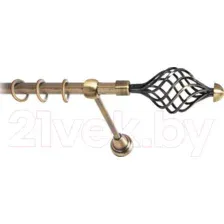 Карниз для штор Lm Decor Вираж 098 1р гладкий (антик, 1.6м)