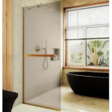 Душевая стенка MaybahGlass 99x195 MGD-1460-3ш (бронзовое матовое стекло/золото)