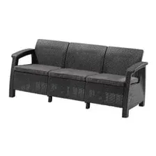 Диван садовый KETER Corfu Love Seat Max графит 