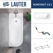Ванна Lauter Monaco 170x72.5 2113170R (с каркасом и сифоном 21Y11030 хром)