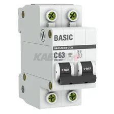 Выключатель автоматический EKF ВА 47-29 2P 63A (C) 4.5кА