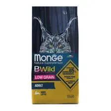 Сухой корм Monge Cat BWild LOW Hare для взрослых кошек, низкозерновой, из мяса зайца 1,5 кг