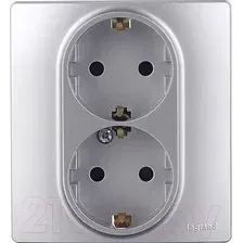 Розетка Legrand Etika 672423 (Алюминий)