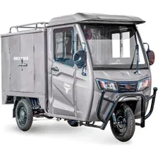 Грузовой электроскутер Rutrike Карго Кабина Дуал (серый)