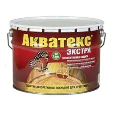 Защитно-декоративный состав Акватекс Экстра (9л, красное дерево)