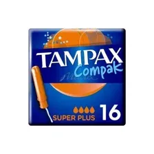 Тампоны женские TAMPAX Compak Super Plus Duo с аппликатором, 16 шт
