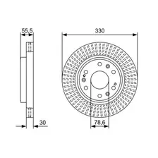 Тормозной диск BOSCH 0 986 479 W30 вентилируемый , передняя ось