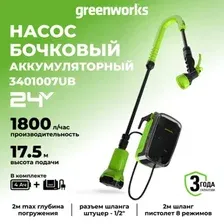 Бочечный насос Greenworks 24V G24SWP 3401007UB (с 1-им АКБ)