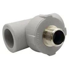 Тройник комбинированный ПП 25х1/2" с наружной резьбой серый FIRAT (77954025127)