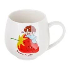 Кружка керамическая, 350 мл, Sweet fruits, клубника, PERFECTO LINEA