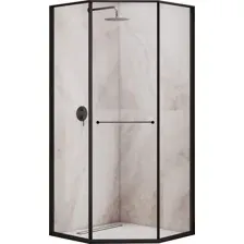 Душевой уголок RGW SV-82B L 33328299-14L (черный/прозрачное стекло)