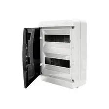 TEKFOR Корпус пластиковый КМПн-24 IP65 черная прозрачная дверь IEK