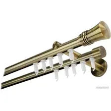 Карниз для штор Lm Decor Гиро 2р 19/19мм (антик, 4.0м)