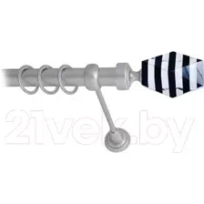 Карниз для штор Lm Decor Даймонд 135 1р гладкий 25мм (сатин, 3.6м)