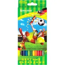 Набор цветных карандашей Brauberg Football Match / 180534 (12шт)