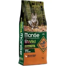 Сухой корм для собак Monge BWild Grain Free All Breeds Adult Duck with Potatoes для всех пород с уткой и картофелем 12 кг