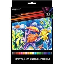 Набор цветных карандашей Schoolformat Дикая планета КЦ18-ДП (18цв)