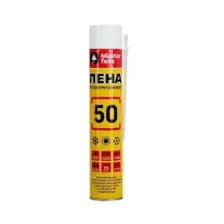 Пена монтажная MasterTeks 50 полиуретановая бытовая, всесезонная, 670 мл