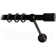 Карниз для штор Lm Decor Цилиндр 088 1р гладкий 25мм (черный мат, 3.6м)