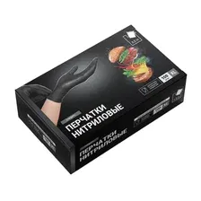 Перчатки нитриловые АДМ стандарт+, чёрные, р-р XL, 100шт. в упак.