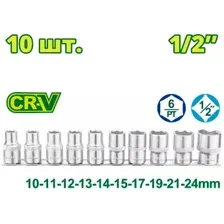 Набор головок слесарных Dyllu DTST2410 (10 шт)