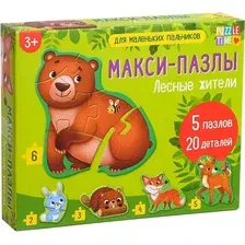 Развивающая игра Puzzle Time Макси-пазлы Лесные жители / 5378740